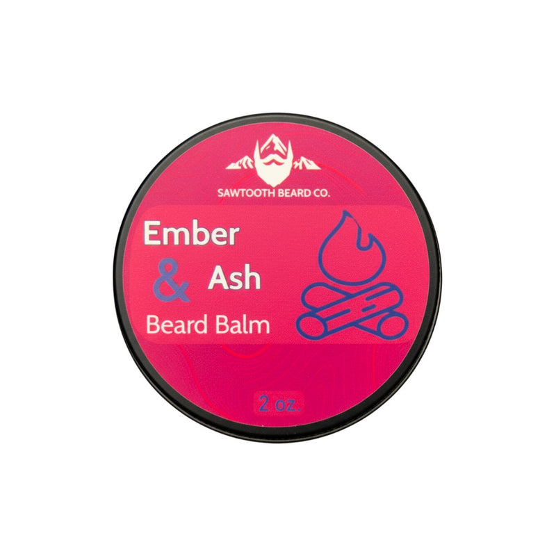 Load image into Gallery viewer, Sawtooth Beard Co. Ember &amp; Ash Beard Balm container on a white background

