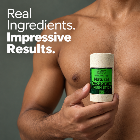 Green Stick | Pine + Amber + Peppercorn - Natural Deodorant