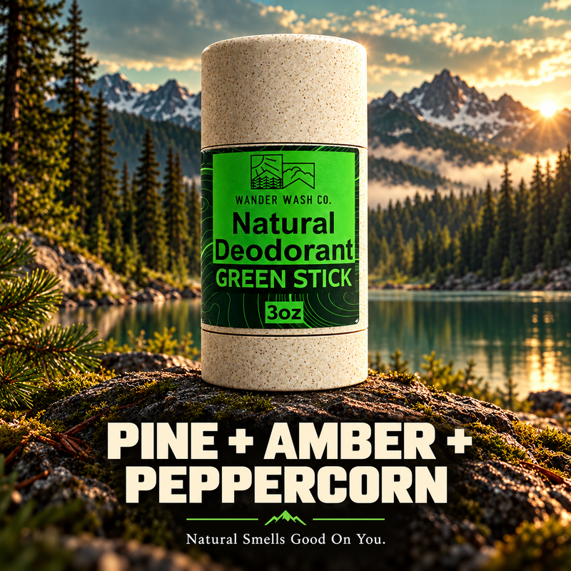 Load image into Gallery viewer, Green Stick | Pine + Amber + Peppercorn - Natural Deodorant
