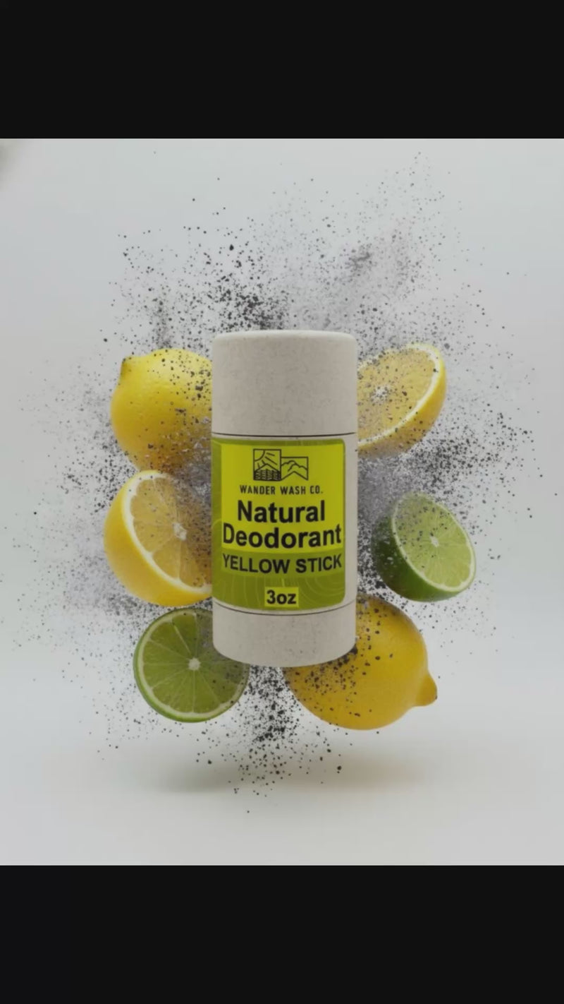Load and play video in Gallery viewer, Yellow Stick | Citrus + Earth - Natural Deodorant
